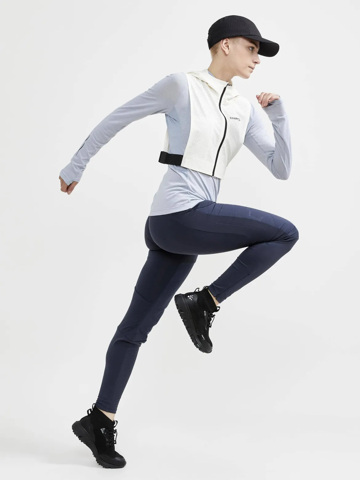 ADV Lumen Short Vest - WHITE/BLACK