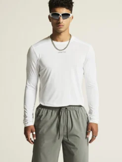 Men's Adv Essence LS Tee 2 - White