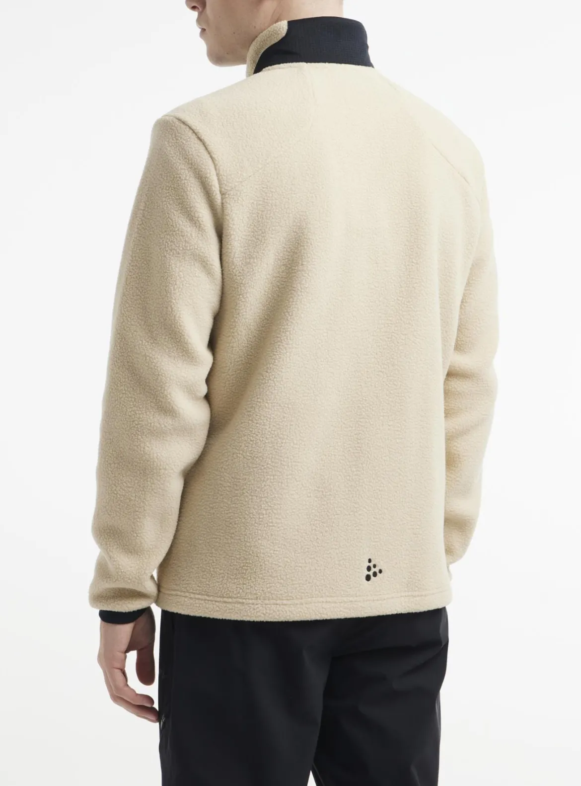 Men's ADV Explore Pile Fleece Jacket - ECRU-BLACK