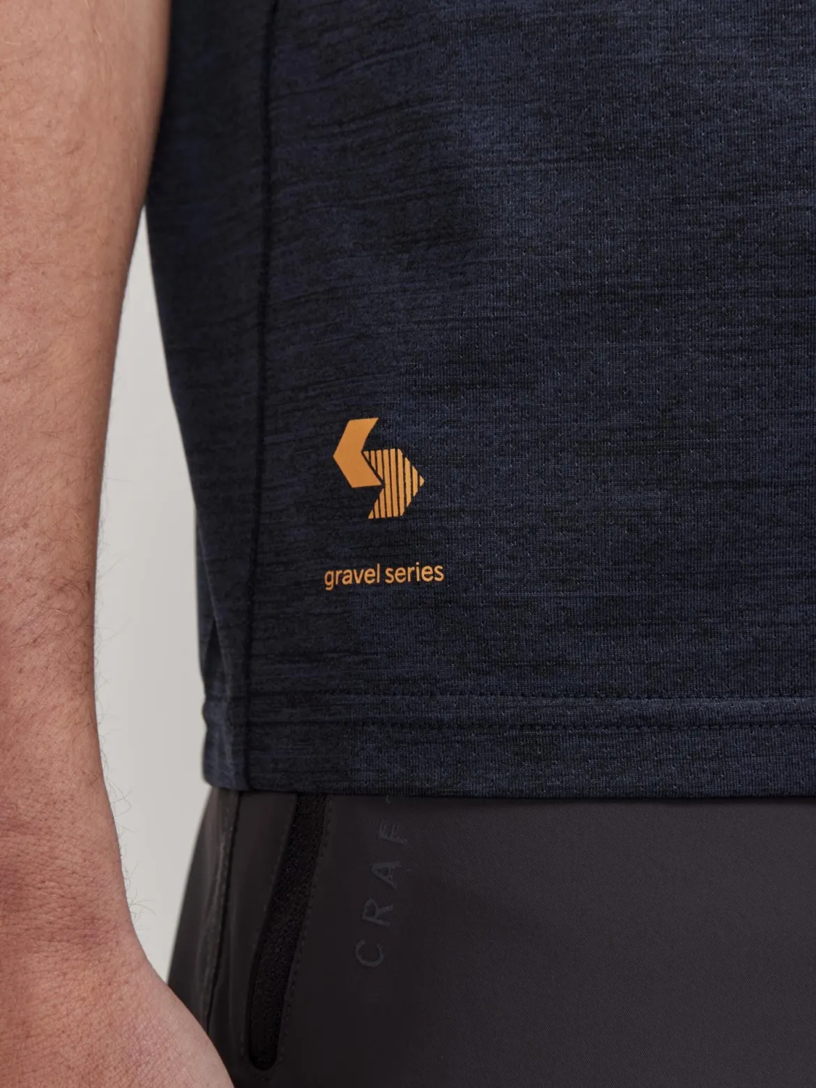 Men's ADV Gravel Bike Short Sleeve Tee - Black Melange