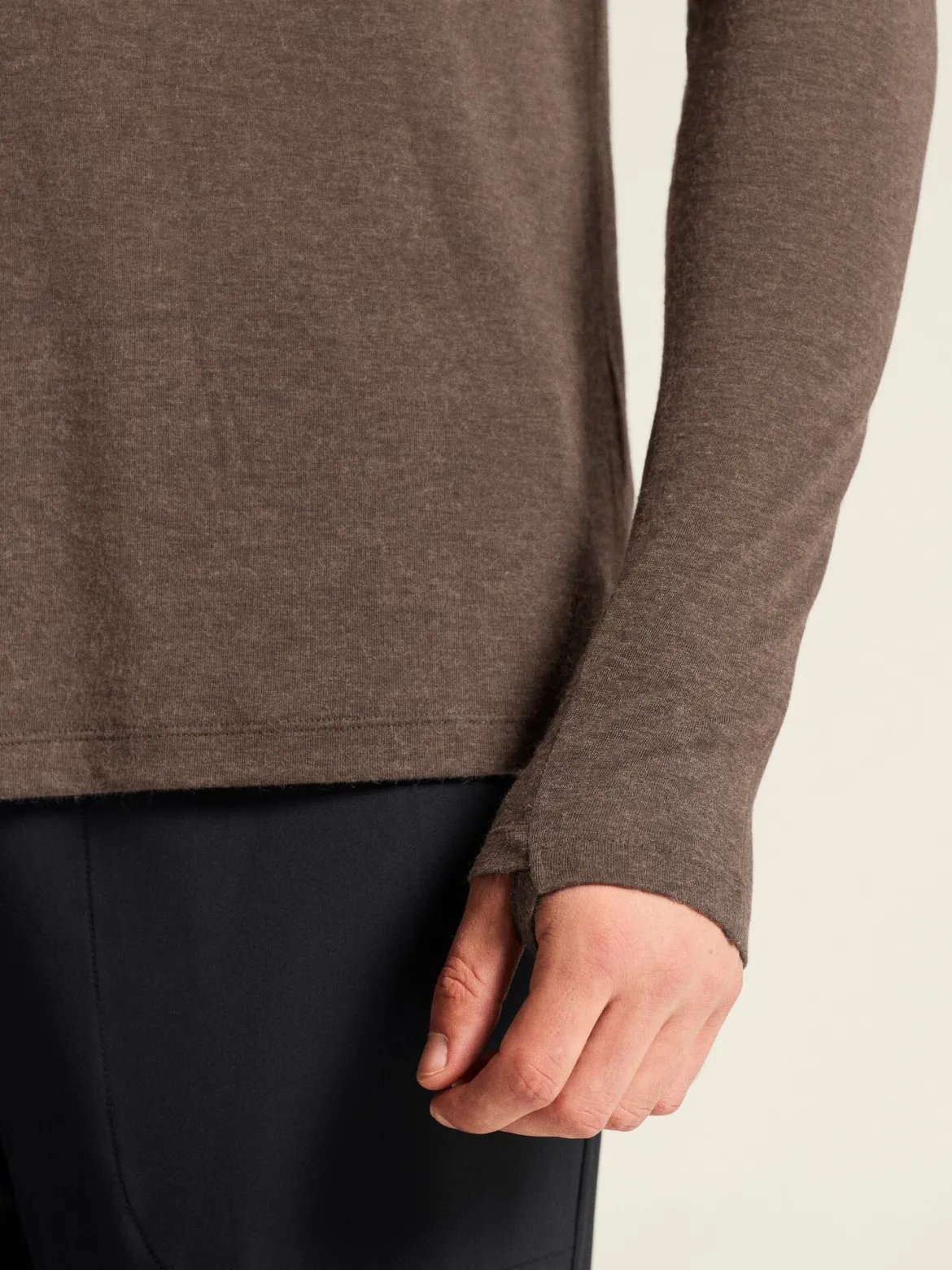 Men's ADV SubZ Wool Longsleeve Tee 3 - PRUNE/MELANGE