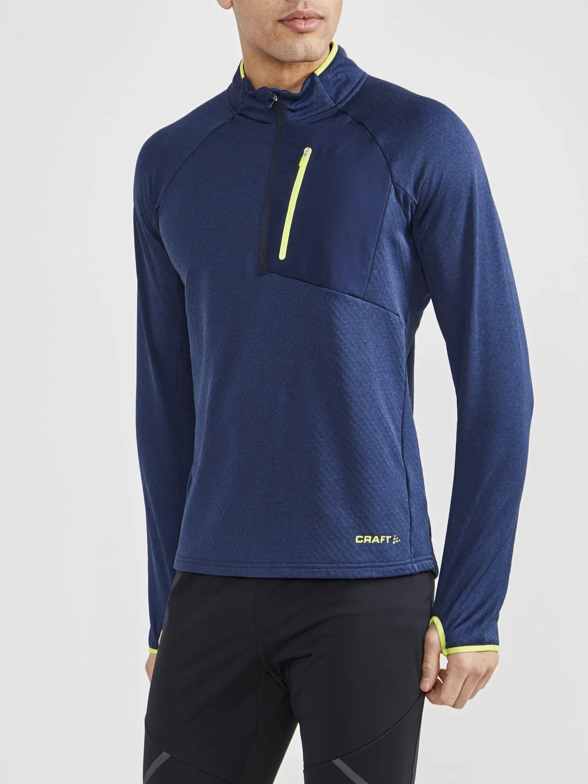Men's Core Trim Thermal Midlayer - BLAZE MELANGE