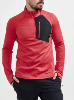 Men's Core Trim Thermal Midlayer - LYCHEE-MELANGE