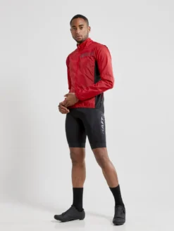 Men's Essence Light Wind Cycling Jacket - BRIGHT RED