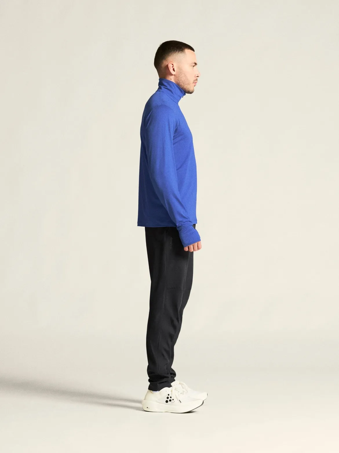 Men's Flow HZ LS - INK BLUE/MELANGE