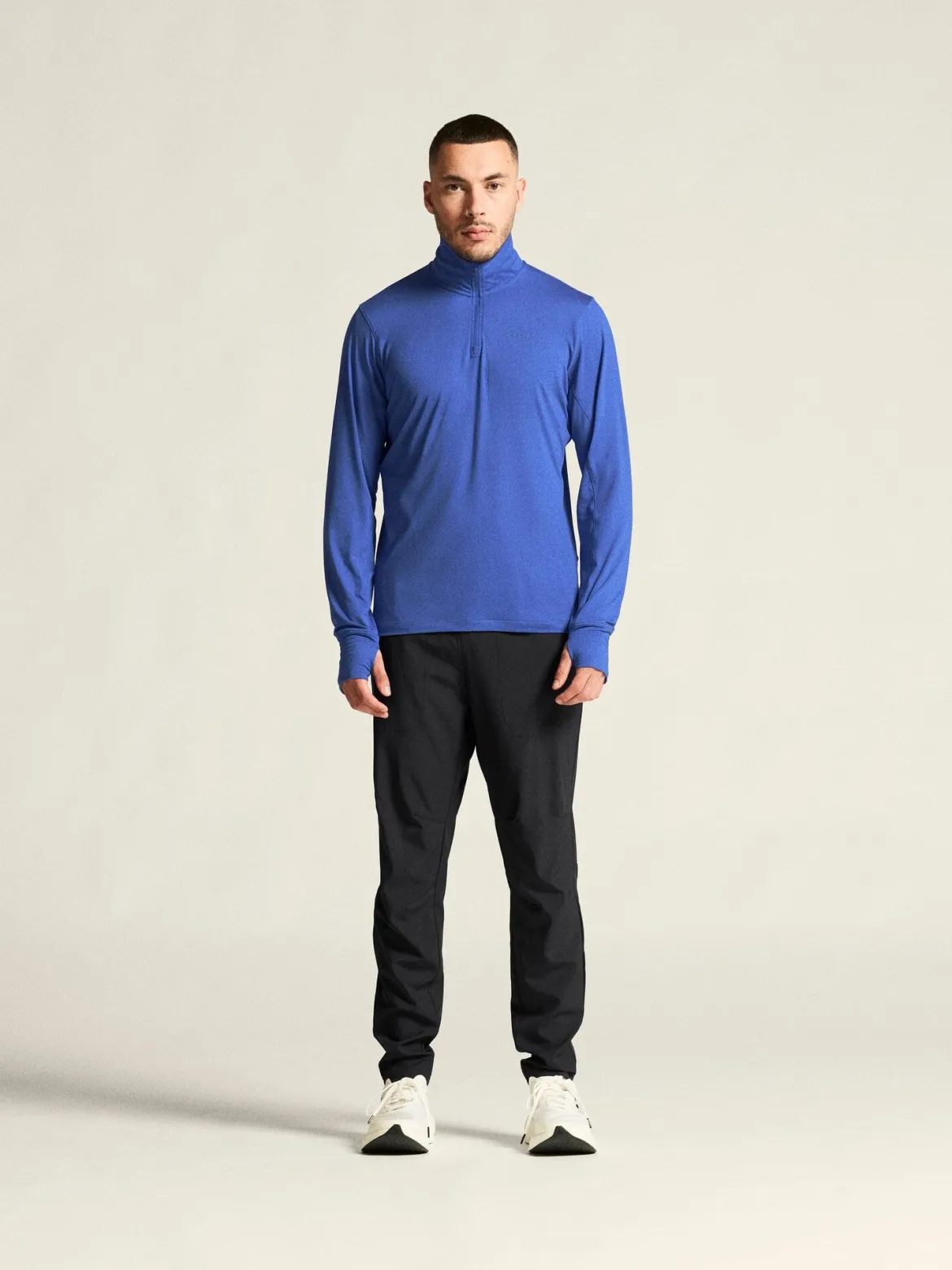 Men's Flow HZ LS - INK BLUE/MELANGE