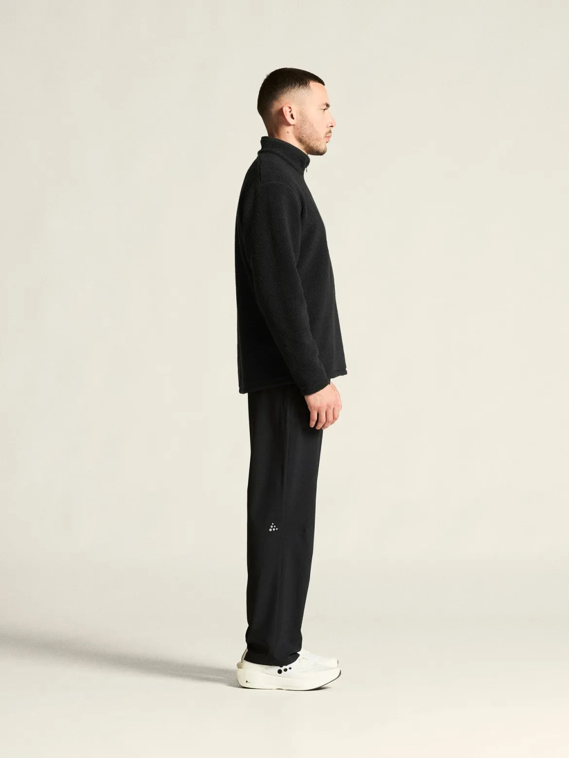 Men's Join Pile Fleece Half-Zip - Black