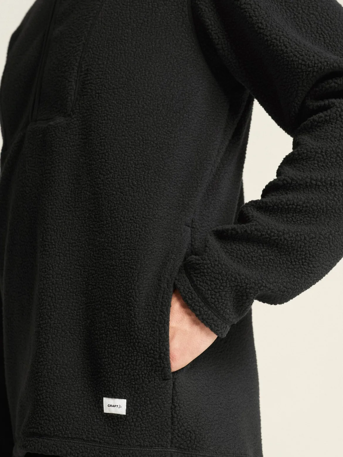 Men's Join Pile Fleece Half-Zip - Black