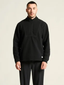 Men's Join Pile Fleece Half-Zip - Black