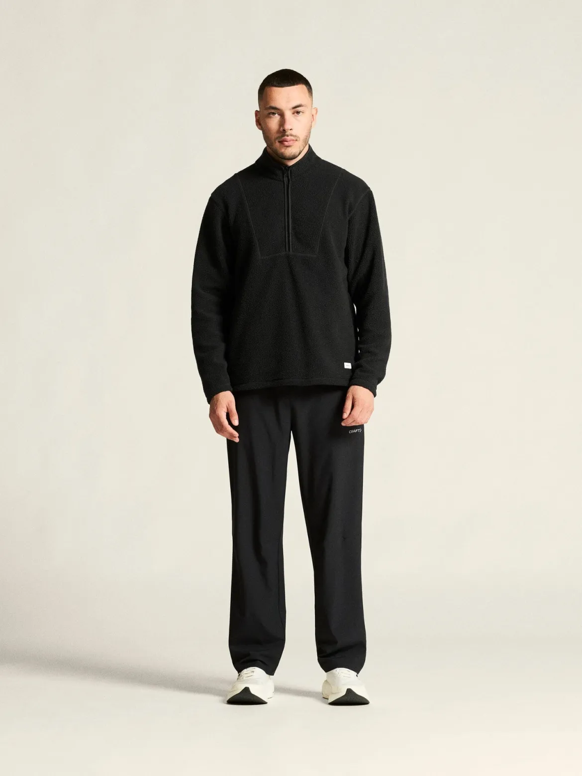 Men's Join Pile Fleece Half-Zip - Black