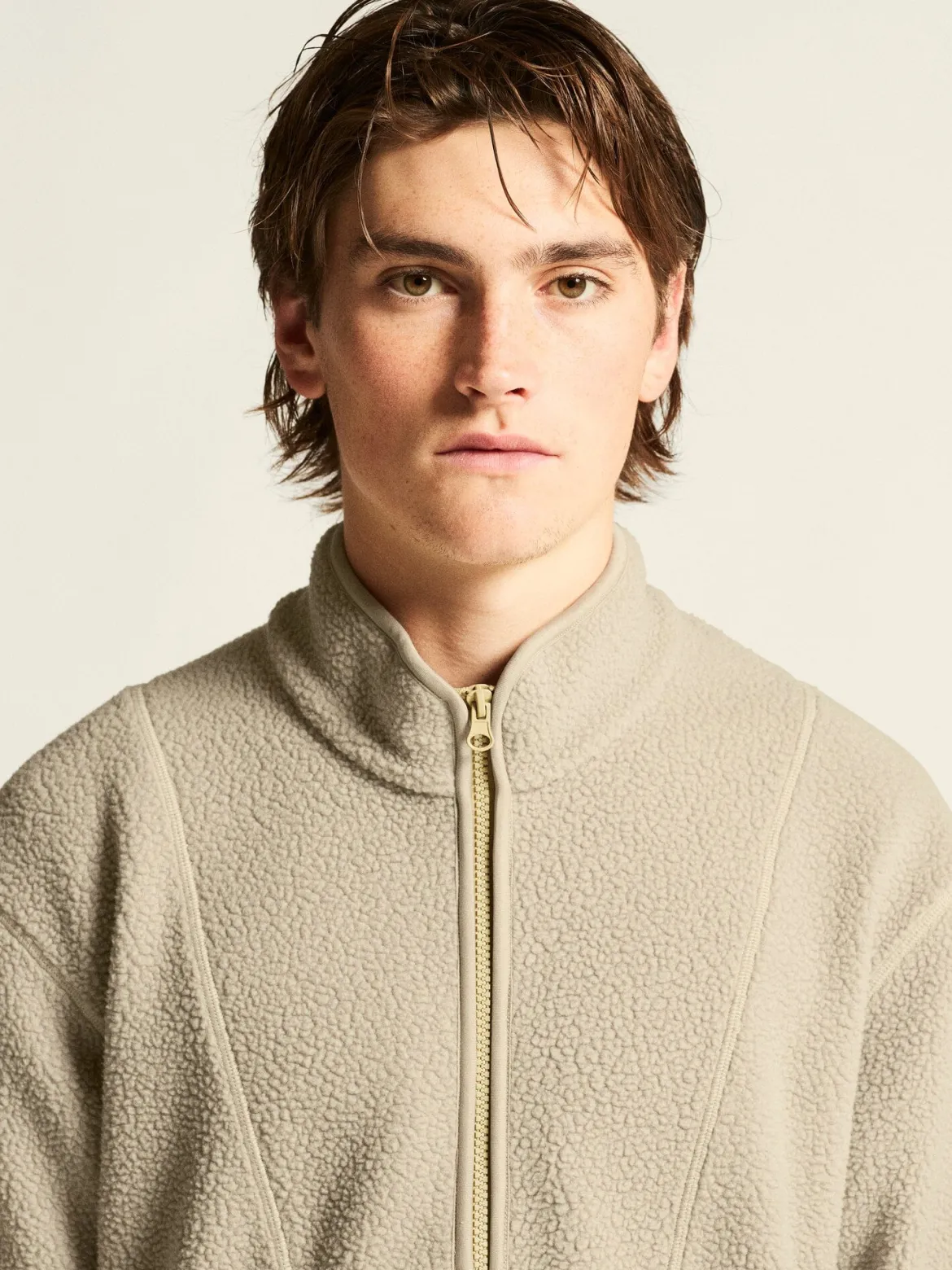 Men's Join Pile Fleece Half-Zip - Hay