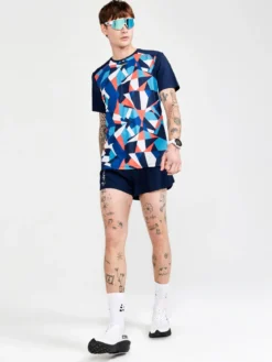 Men's Pro Dazzle Camo Running Shorts - BLAZE/P DAZZLE CAMO