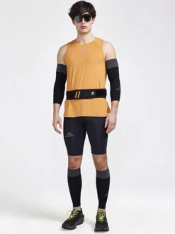 Men's Pro Trail Running Short Tights - Black