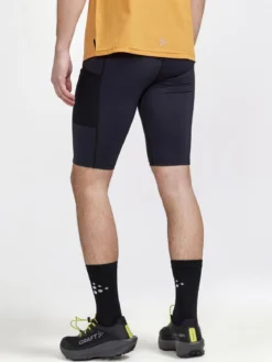 Men's Pro Trail Running Short Tights - Black