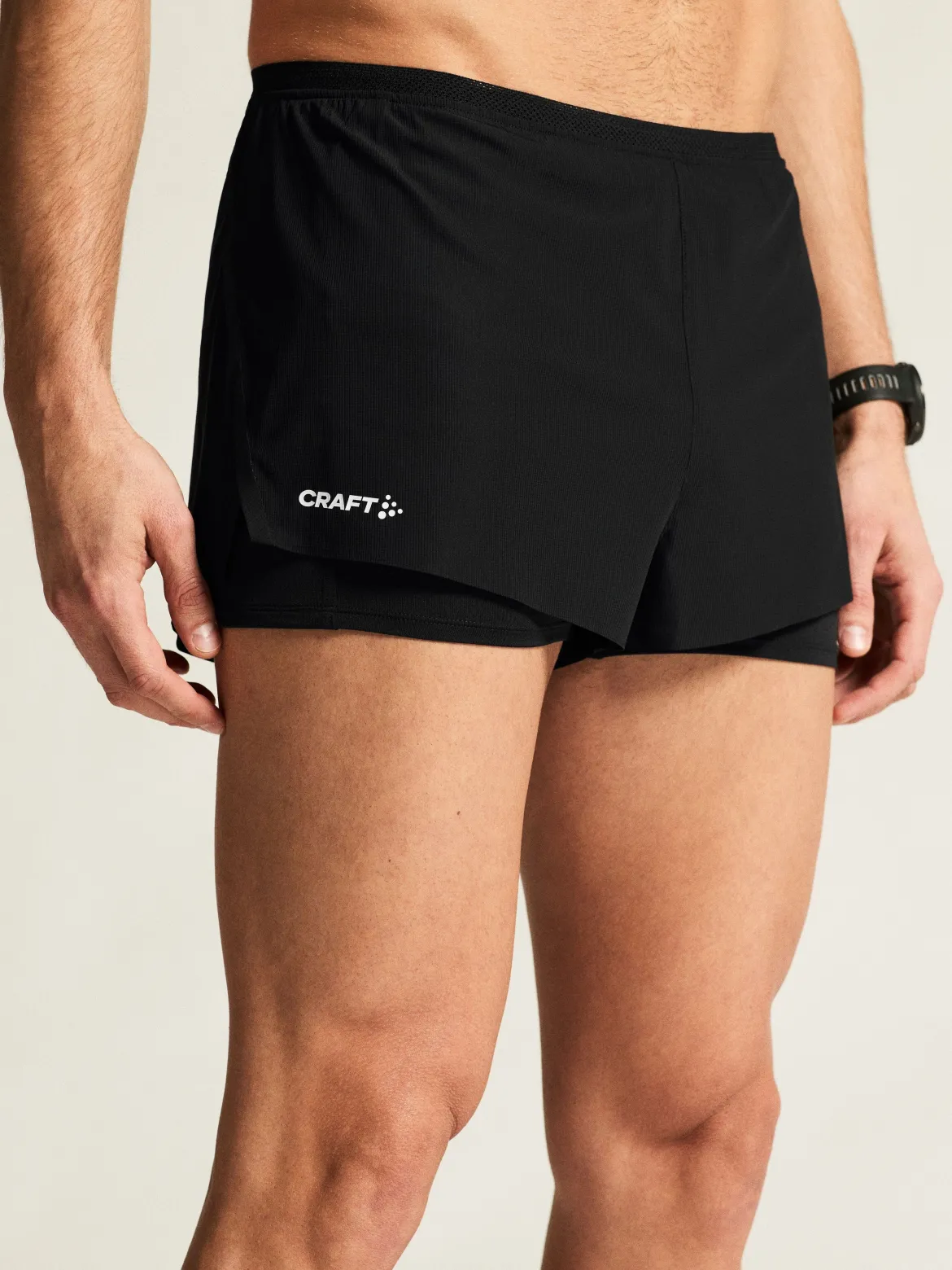 Men's Race Day Split Shorts - Black