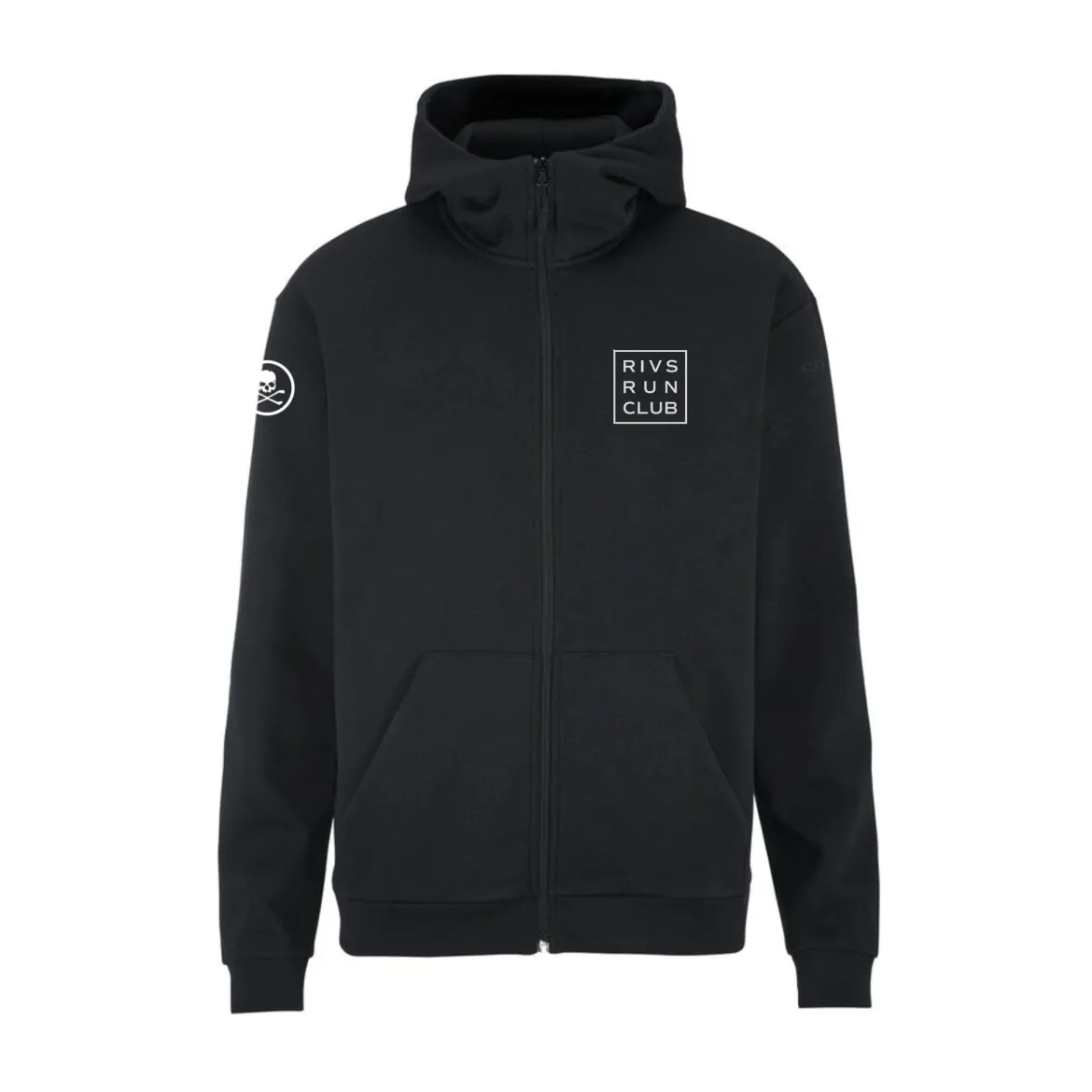 Men's Rivs Run Club Community 2.0 FZ Hoodie - Black/Rivs1