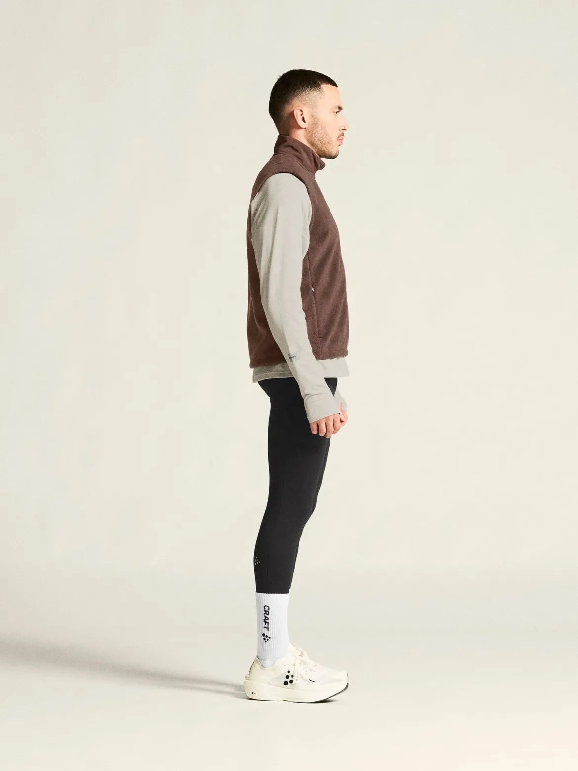 Men's SubZ Fleece Running Vest - PRUNE