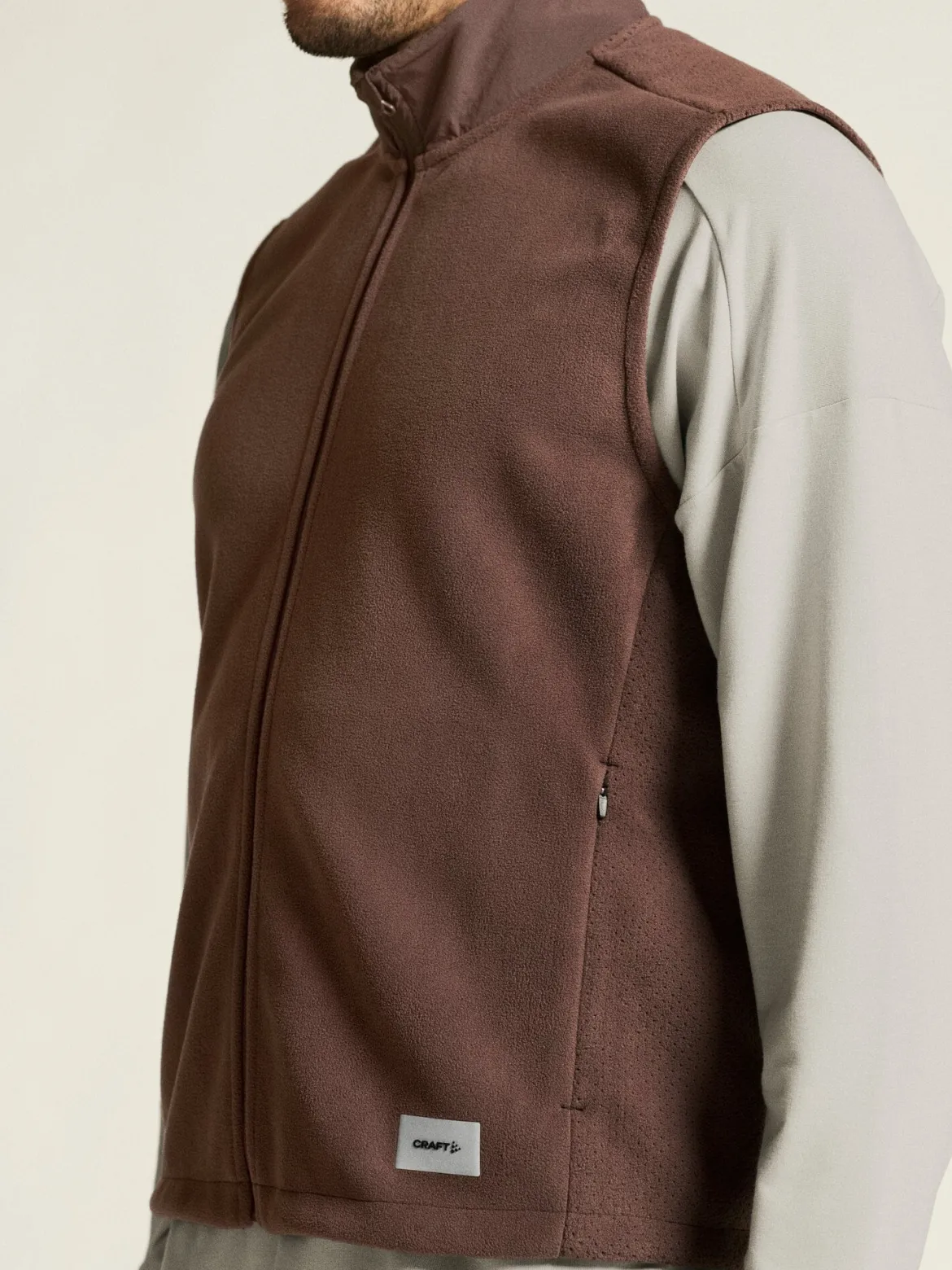 Men's SubZ Fleece Running Vest - PRUNE