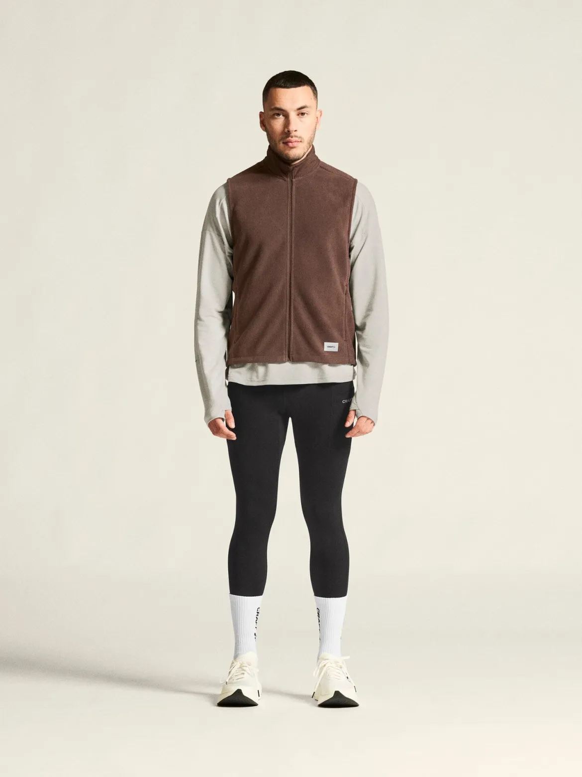 Men's SubZ Fleece Running Vest - PRUNE