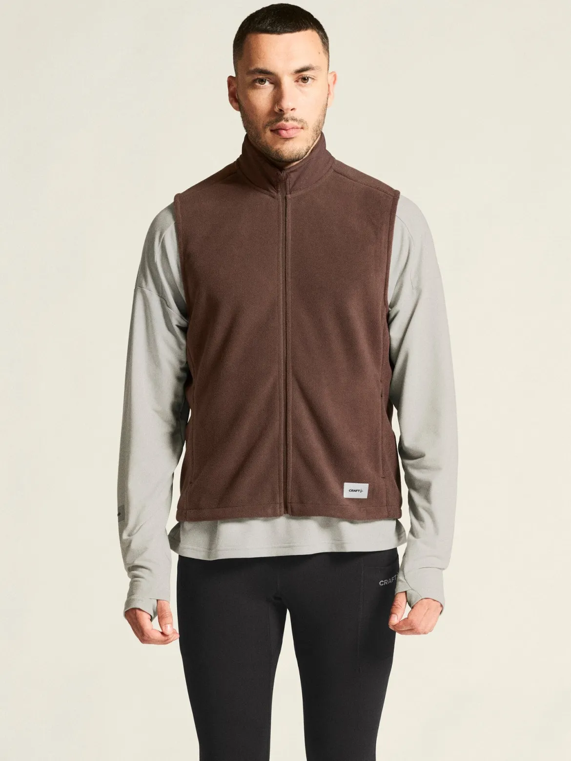 Men's SubZ Fleece Running Vest - PRUNE