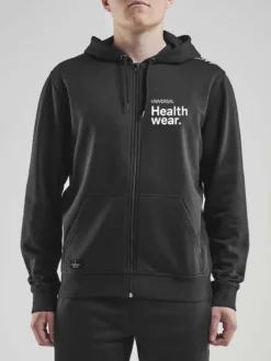 Men's Universal Healthwear Full Zip Hoody - Black
