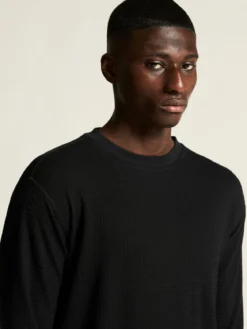 Men's Wool Waffle RN - Black