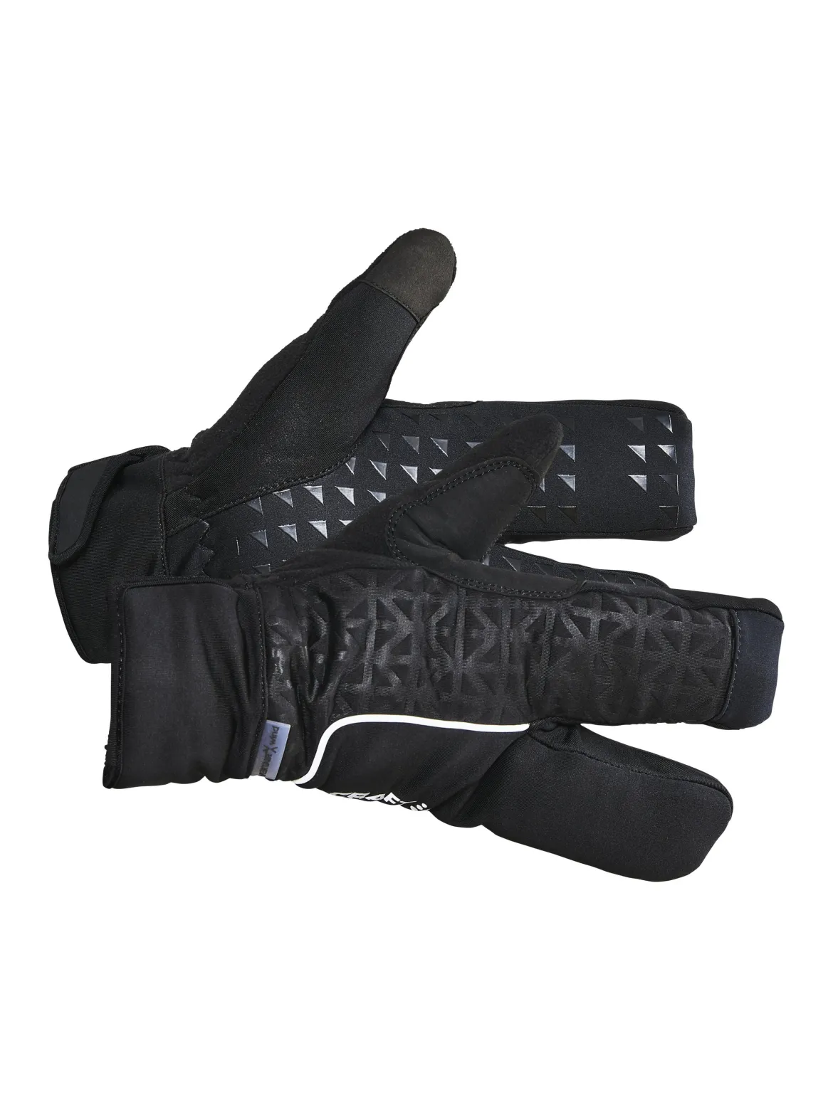 Siberian 2.0 Split Finger Glove - Silver Reflective/Black