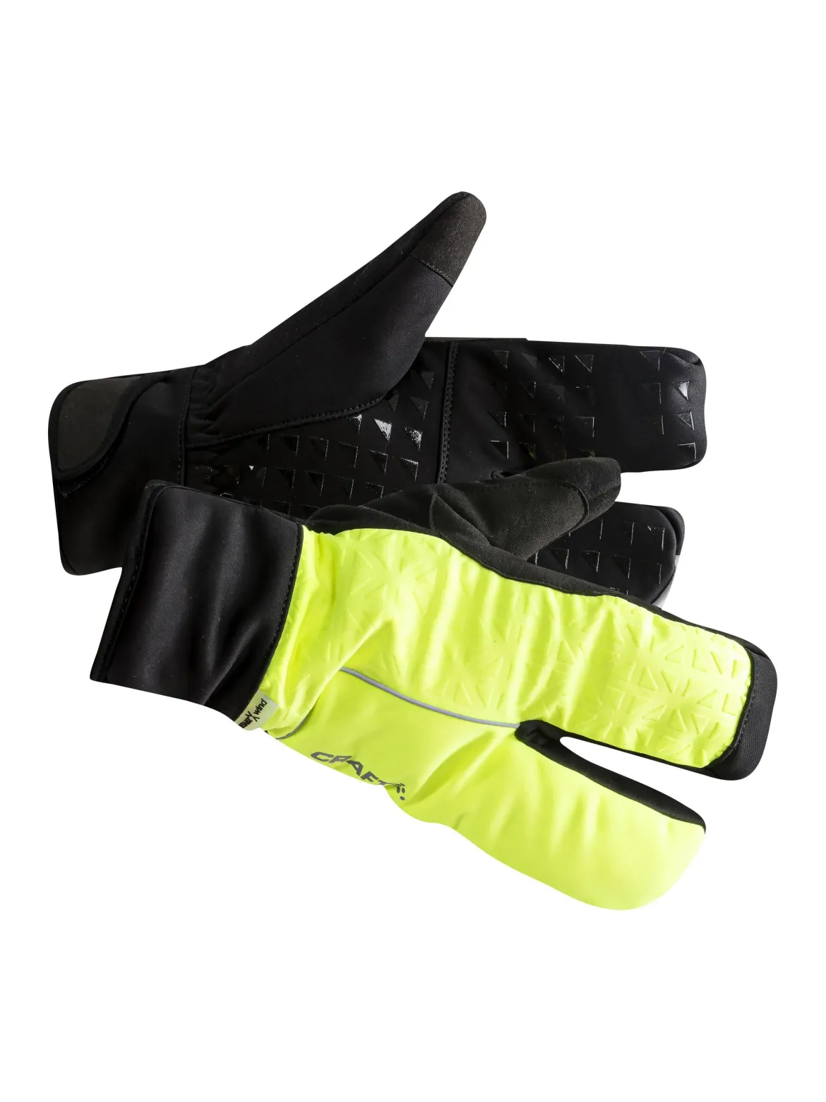 Siberian 2.0 Split Finger Glove - Silver Reflective/Black