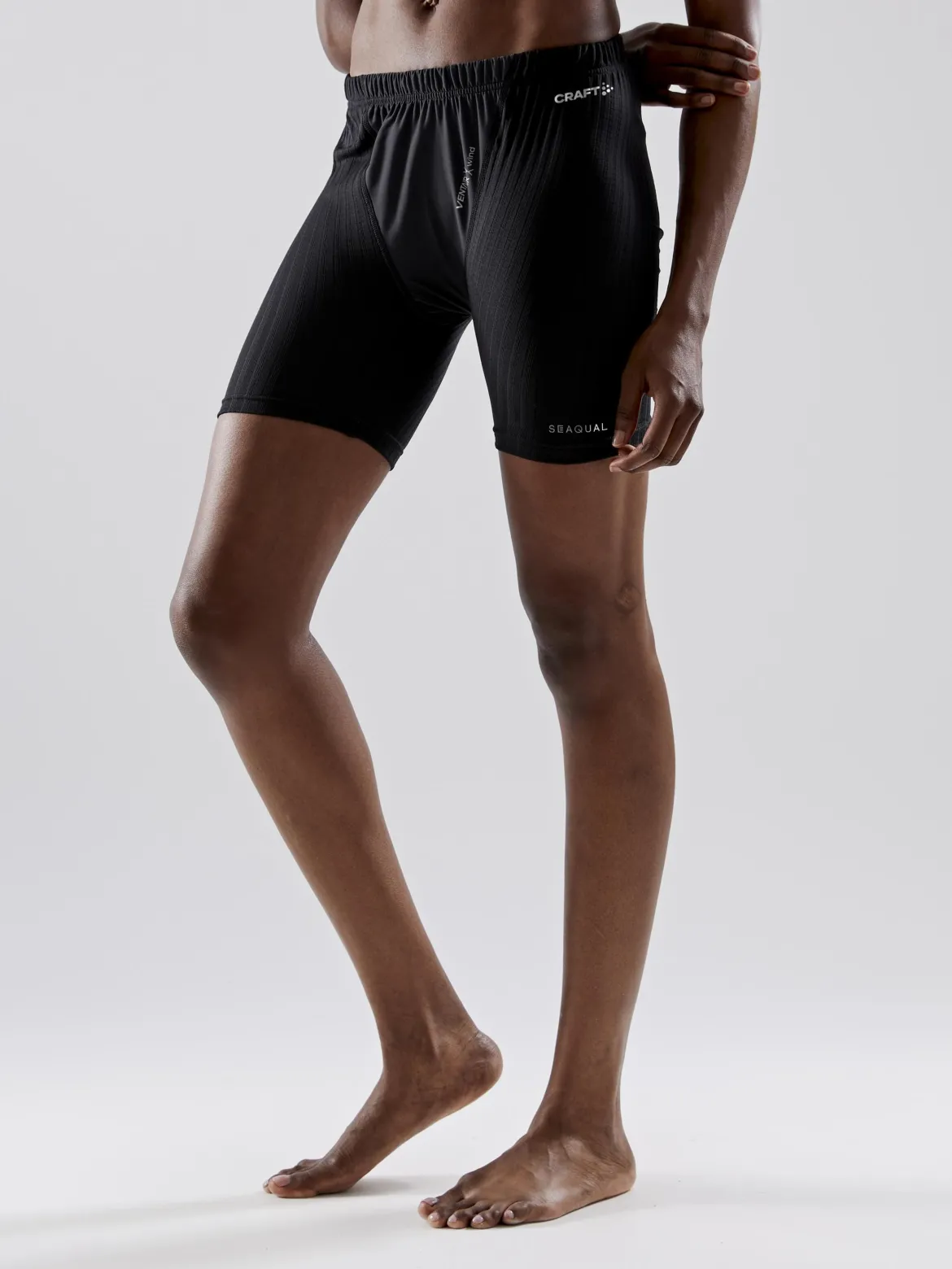 Women's Active Extreme X Wind Boxer Baselayer - Black/Granite
