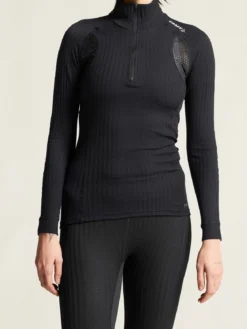 Women's Active Extreme X Zip Baselayer - Black