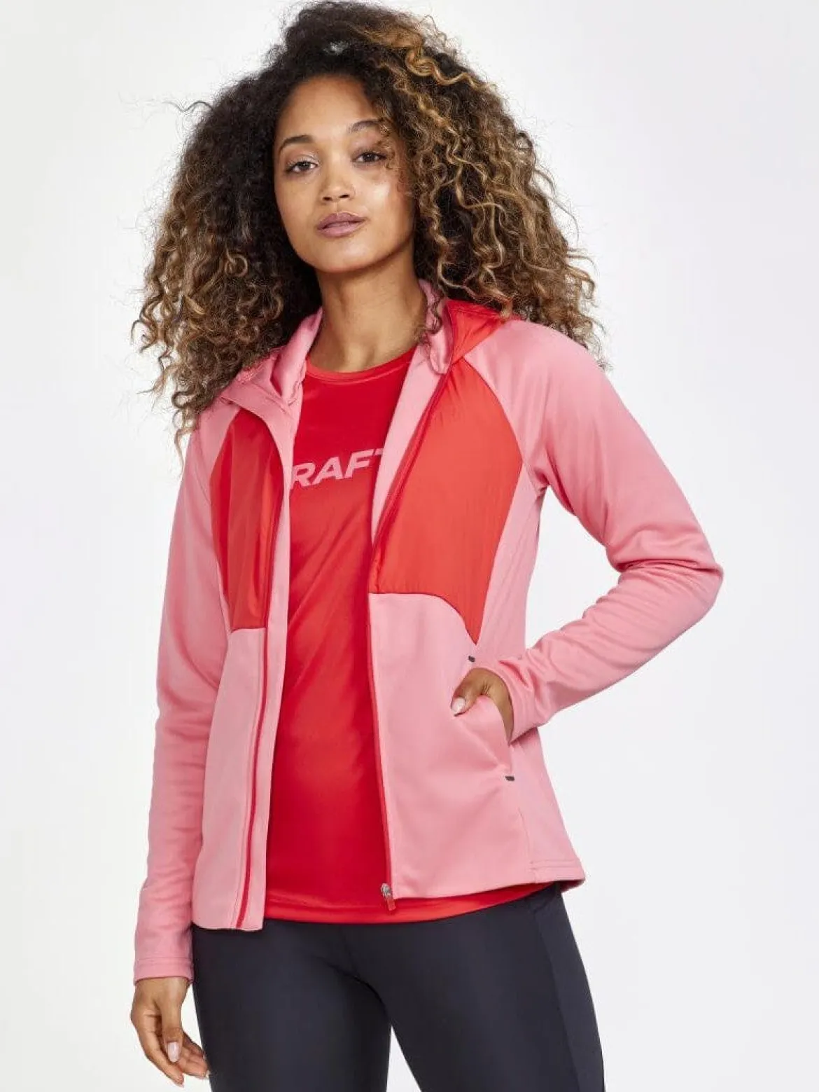 Women's ADV Essence Jersey Hood Jacket - ARROSA-REDDISH