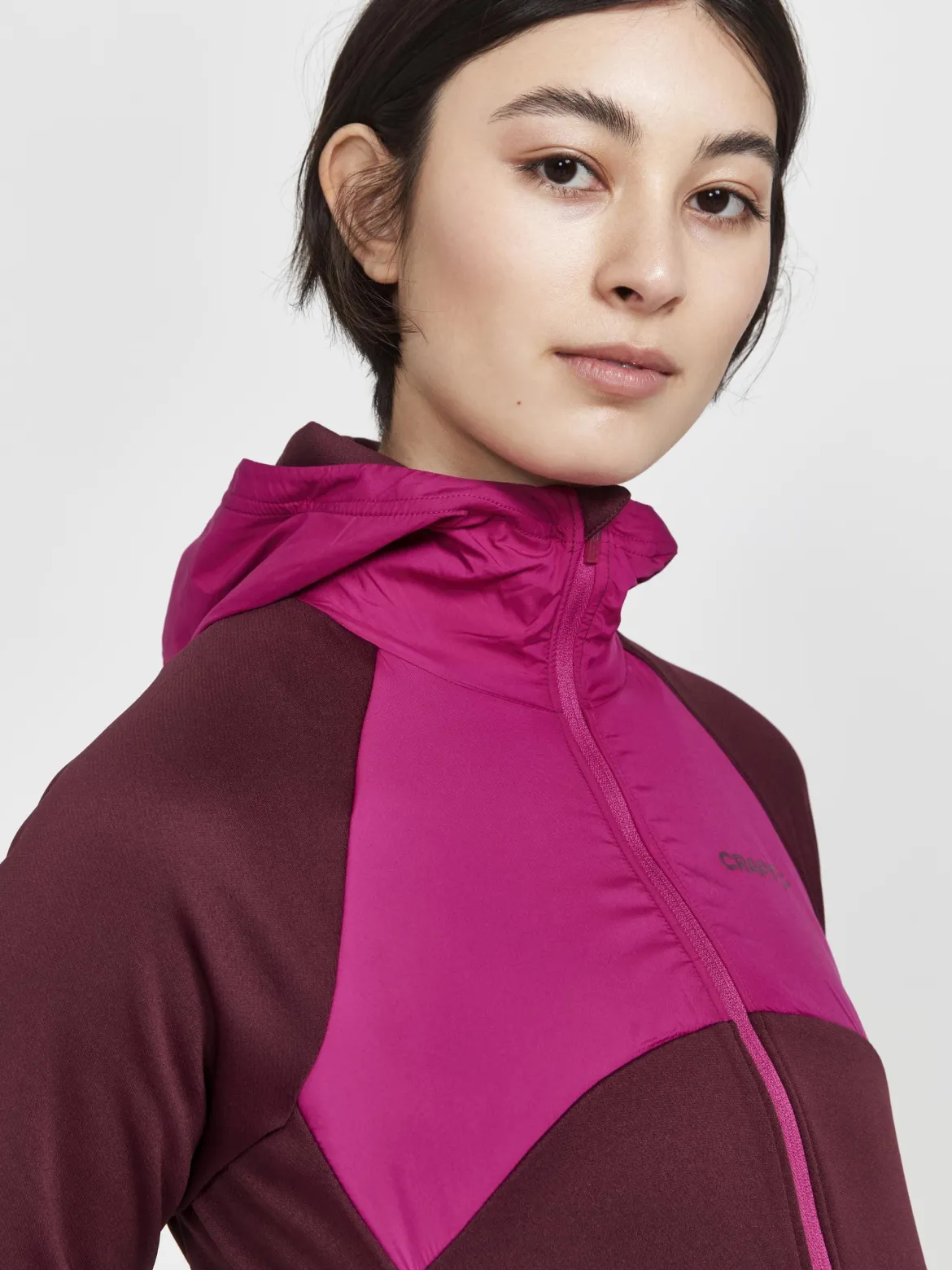 Women's ADV Essence Jersey Hood Jacket - ARROSA-REDDISH
