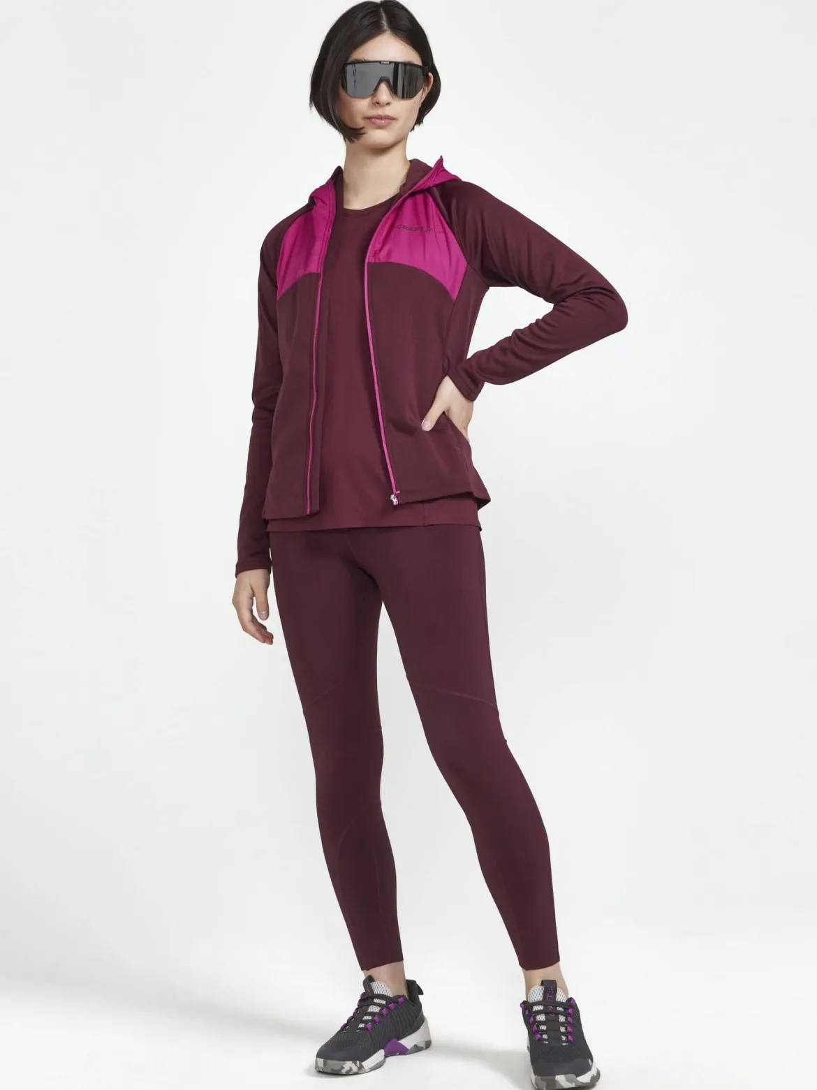 Women's ADV Essence Jersey Hood Jacket - ARROSA-REDDISH