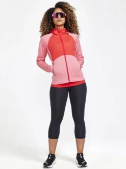 Women's ADV Essence Jersey Hood Jacket - ARROSA-REDDISH