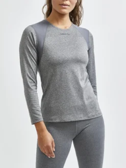 Women's ADV Essence Longsleeve Training Tee - Dk Grey Melange
