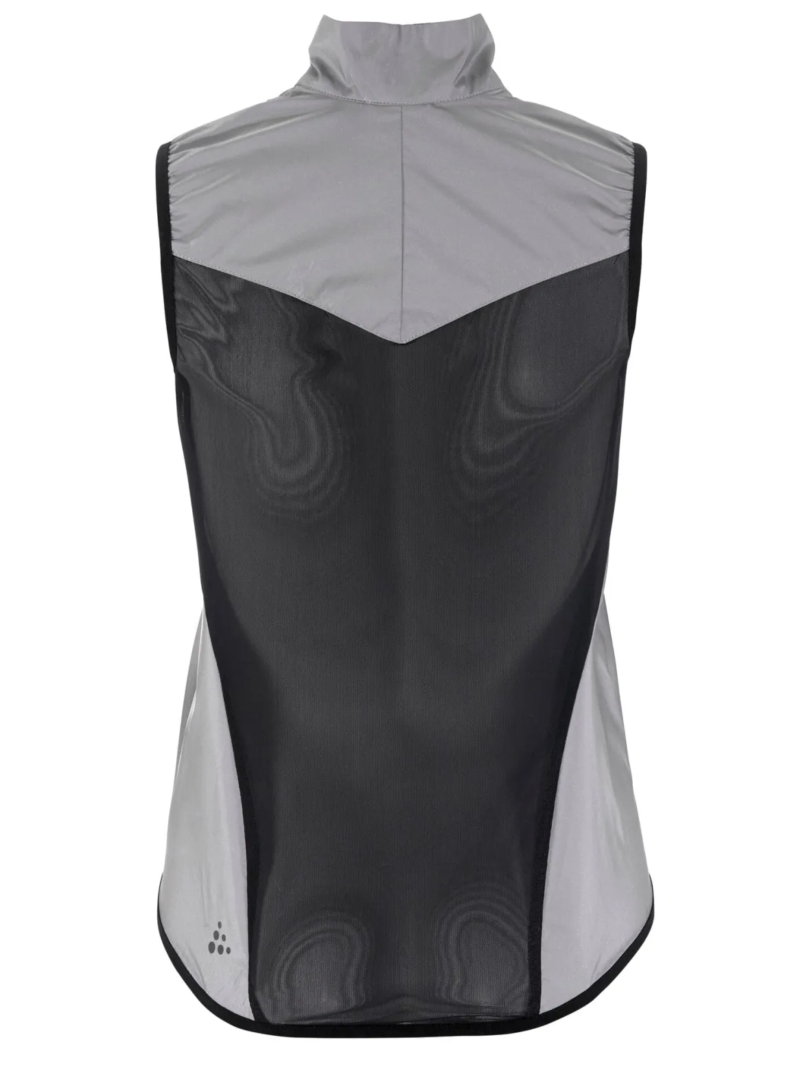 Women's Adv Essence Lumen Wind Vest - Silver Reflective/Black