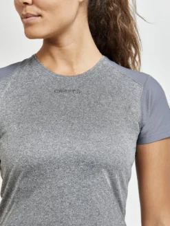 Women's ADV Essence SS Slim Tee - Dk Grey Melange