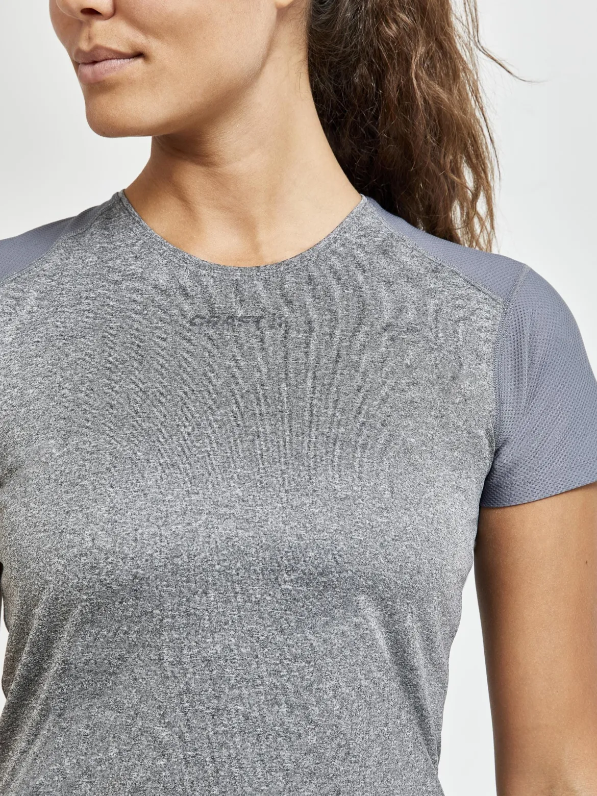Women's ADV Essence SS Slim Tee - Dk Grey Melange