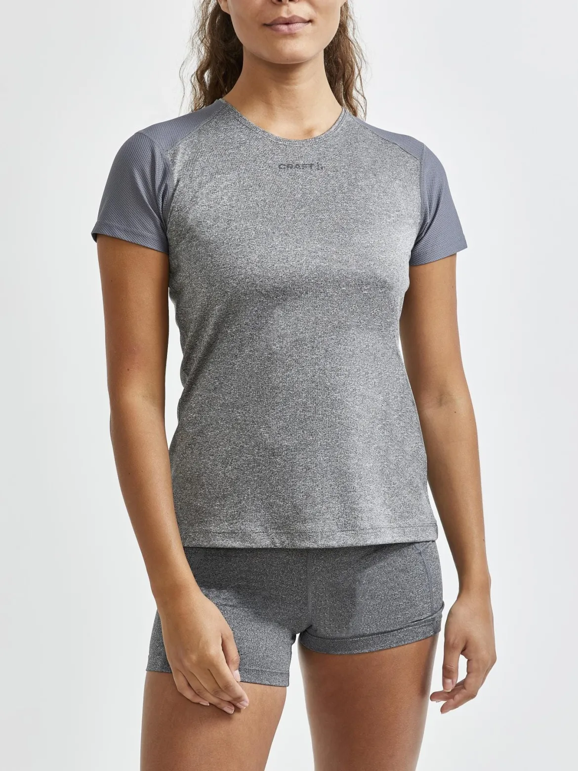 Women's ADV Essence SS Slim Tee - Dk Grey Melange