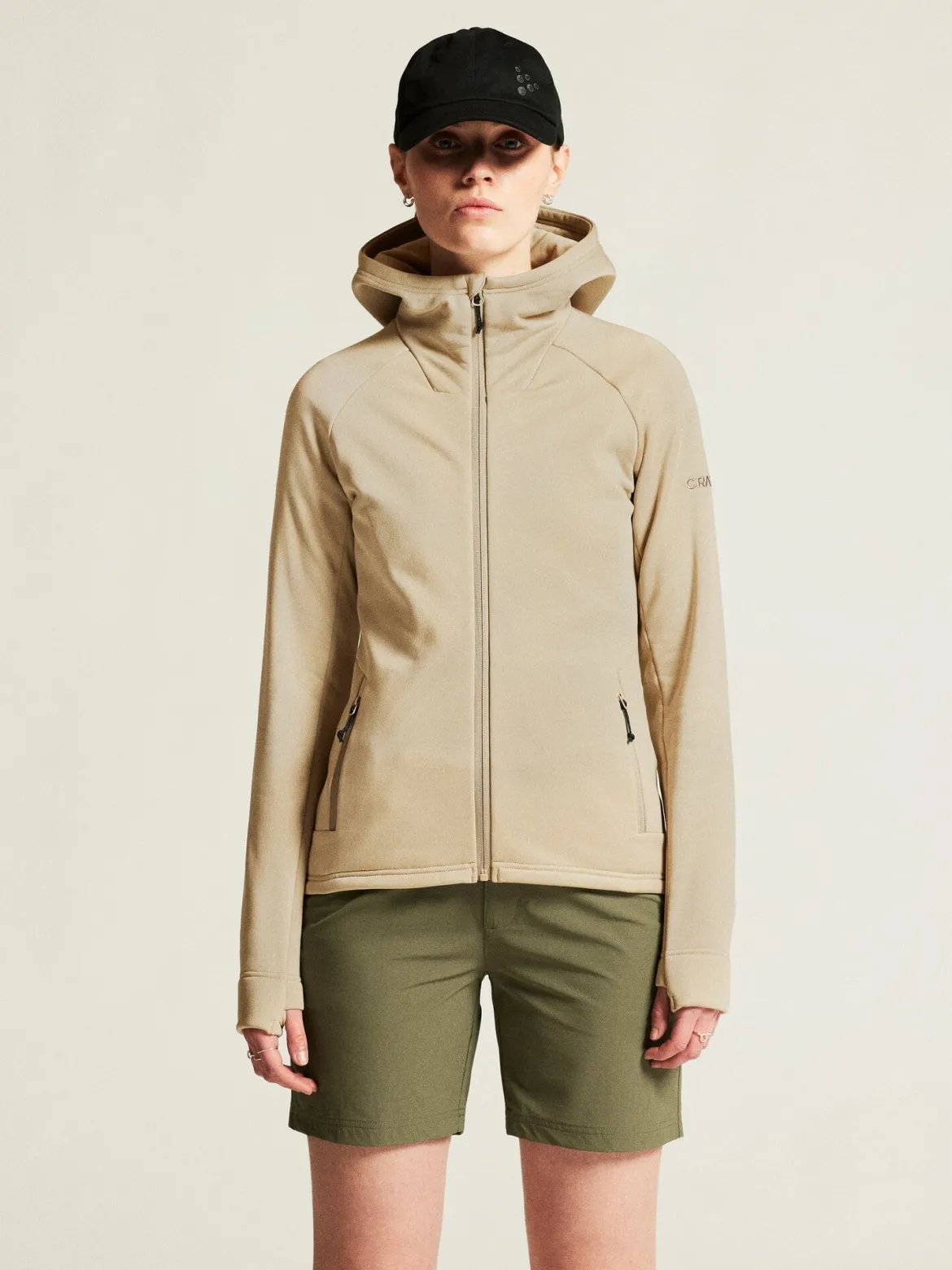 Women's ADV Explore Power Fleece Hood Jacket - Hay