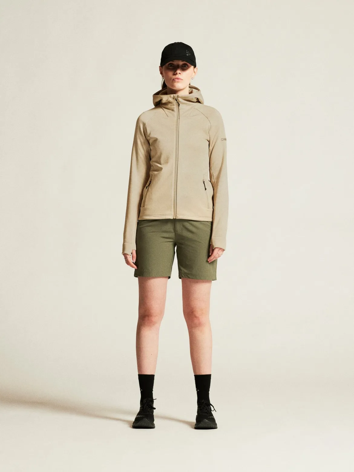 Women's ADV Explore Power Fleece Hood Jacket - Hay