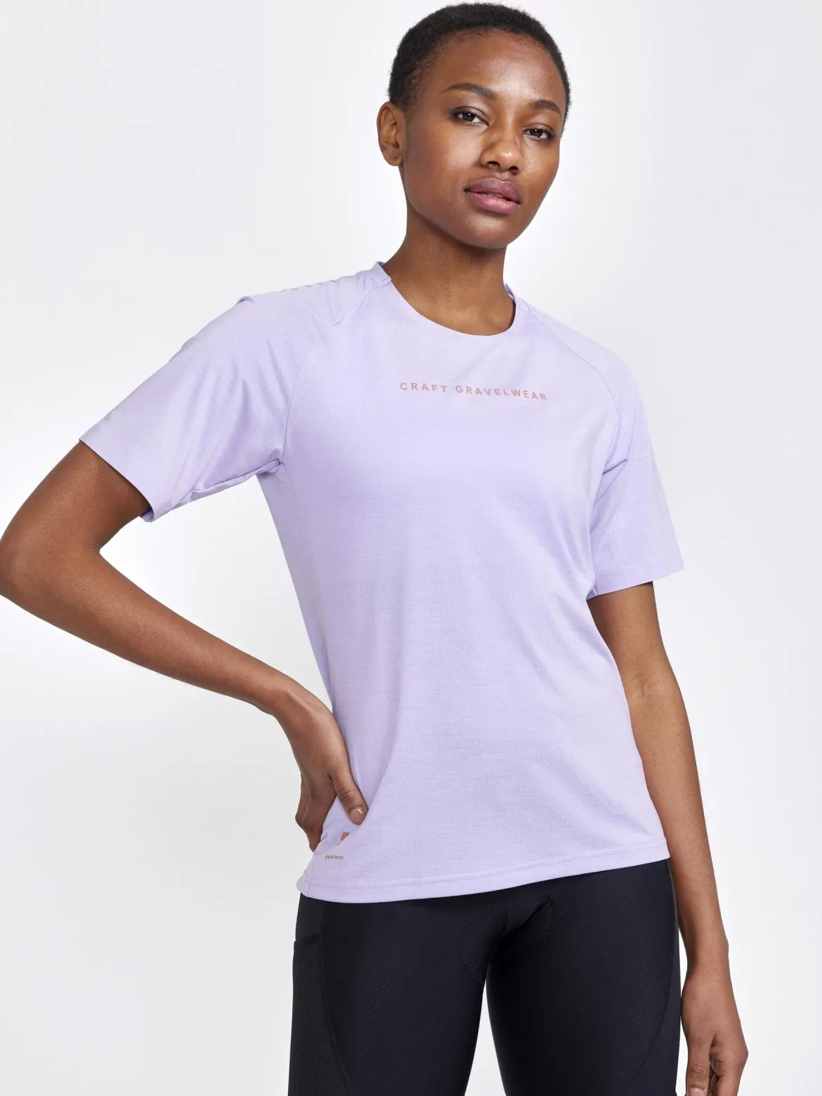 Women's ADV Gravel Bike Short Sleeve Tee - LAVENDER-MELANGE