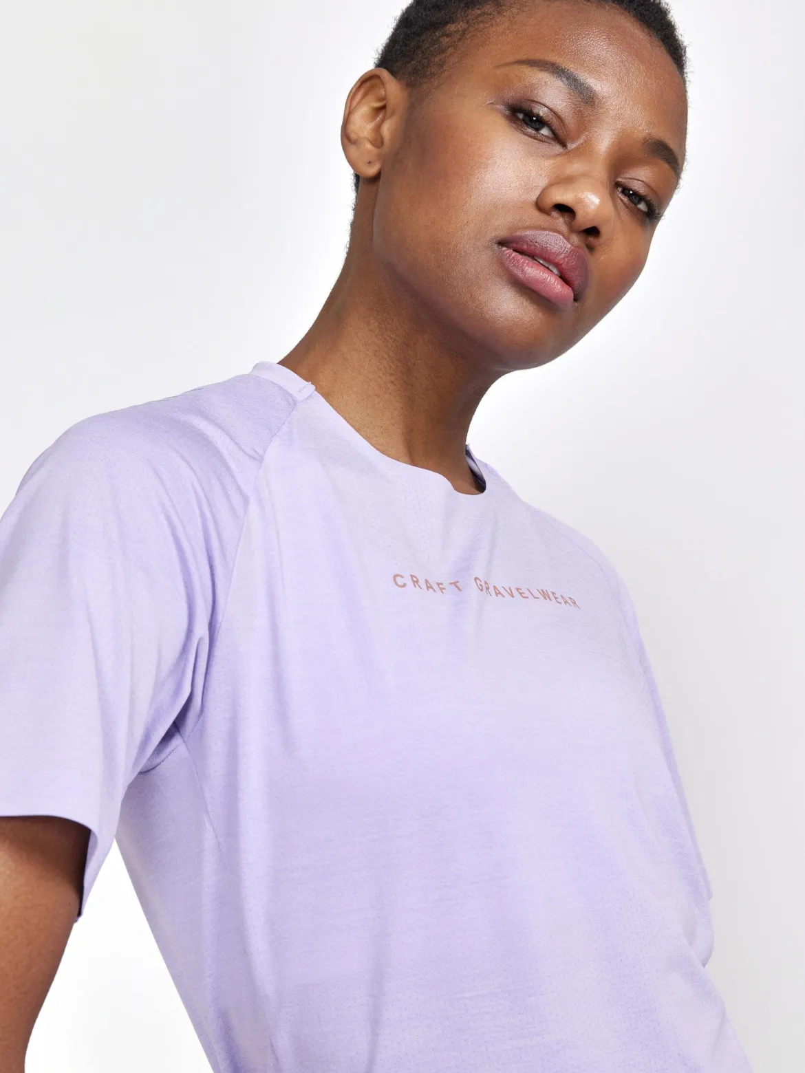 Women's ADV Gravel Bike Short Sleeve Tee - LAVENDER-MELANGE