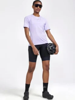 Women's ADV Gravel Bike Short Sleeve Tee - LAVENDER-MELANGE