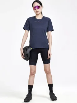 Women's ADV Gravel Bike Short Sleeve Tee - Black Melange