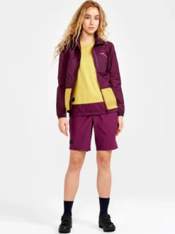 Women's ADV Gravel Wind Jacket - BURGUNDY-CRESS