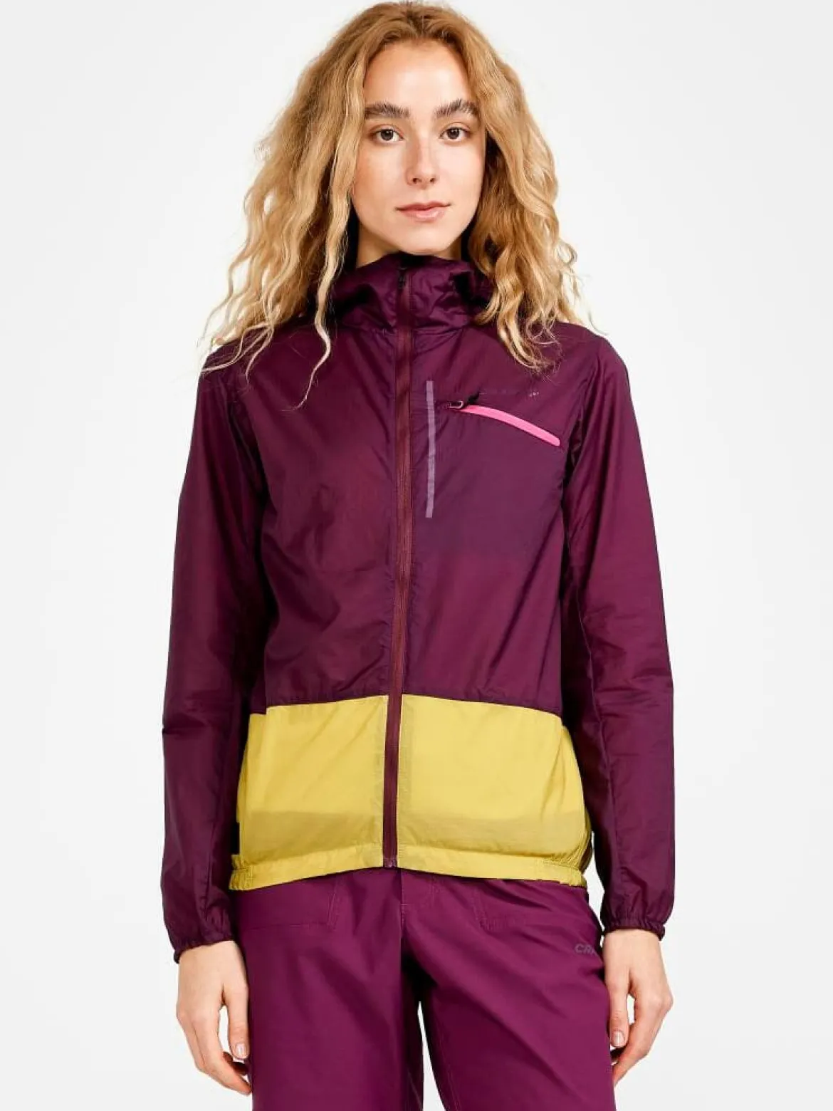 Women's ADV Gravel Wind Jacket - BURGUNDY-CRESS