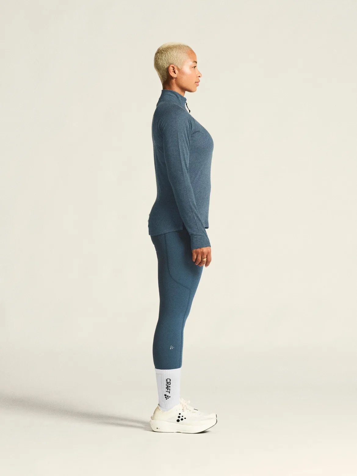 Women's ADV SubZ Wool Longsleeve Tee 3 - ENSIGN/MELANGE