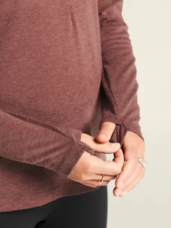 Women's ADV SubZ Wool Longsleeve Tee 3 - ROSE BROWN/MELANGE