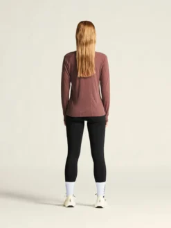 Women's ADV SubZ Wool Longsleeve Tee 3 - ROSE BROWN/MELANGE